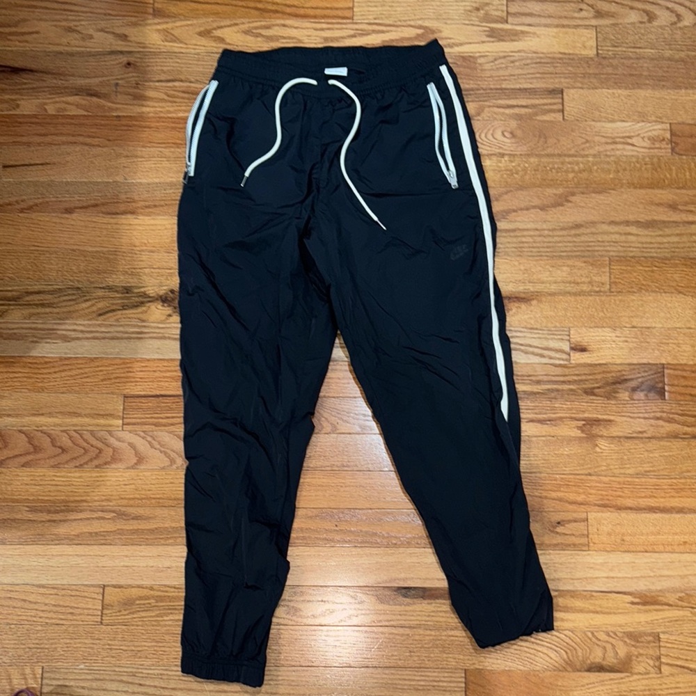 Nike Black Track Pants with White Stripes